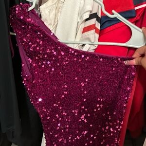 Pink sequin dress from Lucy in the sky